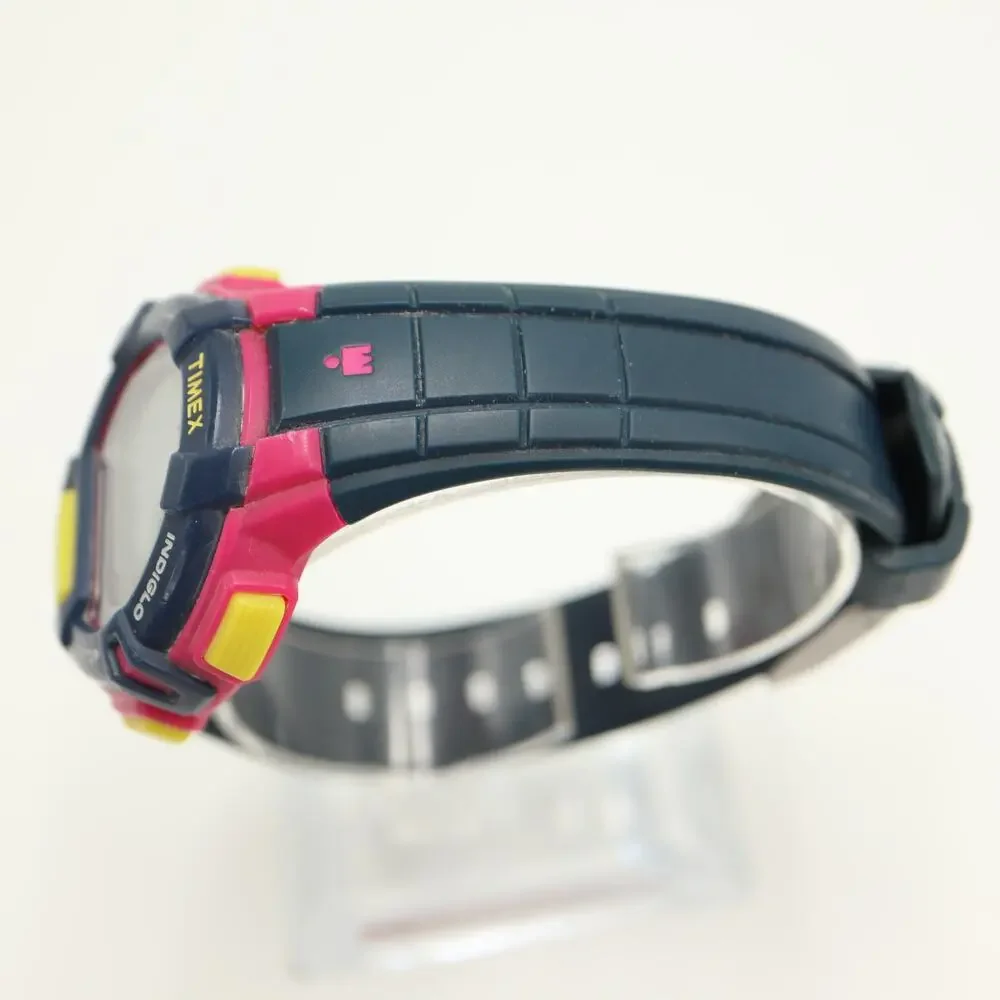Timex Ironman Triathlon Rugged 30 Womens 41mm Watch Pink Retro w New Battery